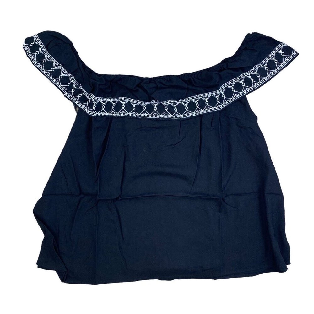 Lane Bryant Peasant Top Women’s Plus Size 18/20 Black White Off The Shoulder NWT